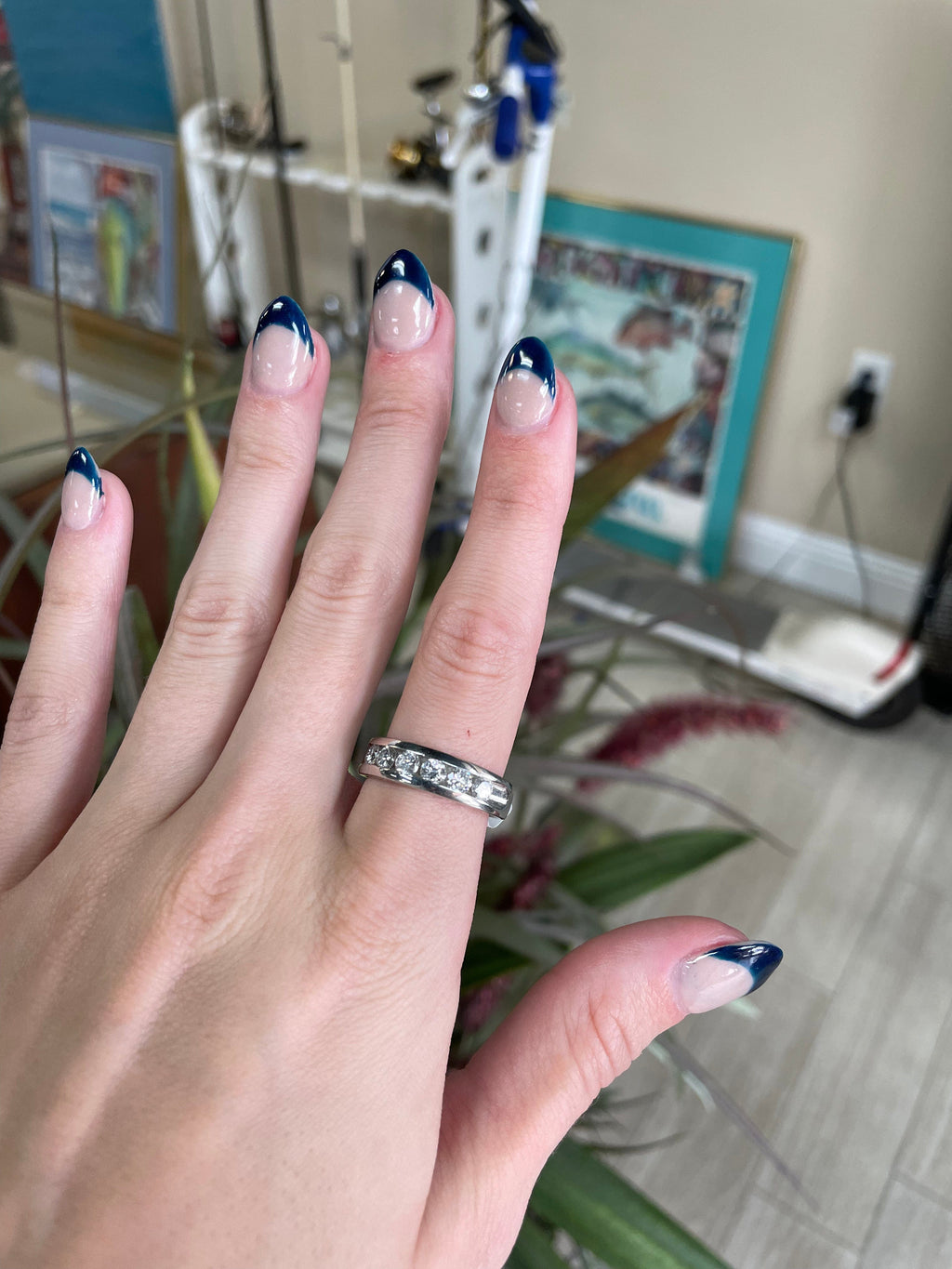 Platinum Diamond Band Men's Ring