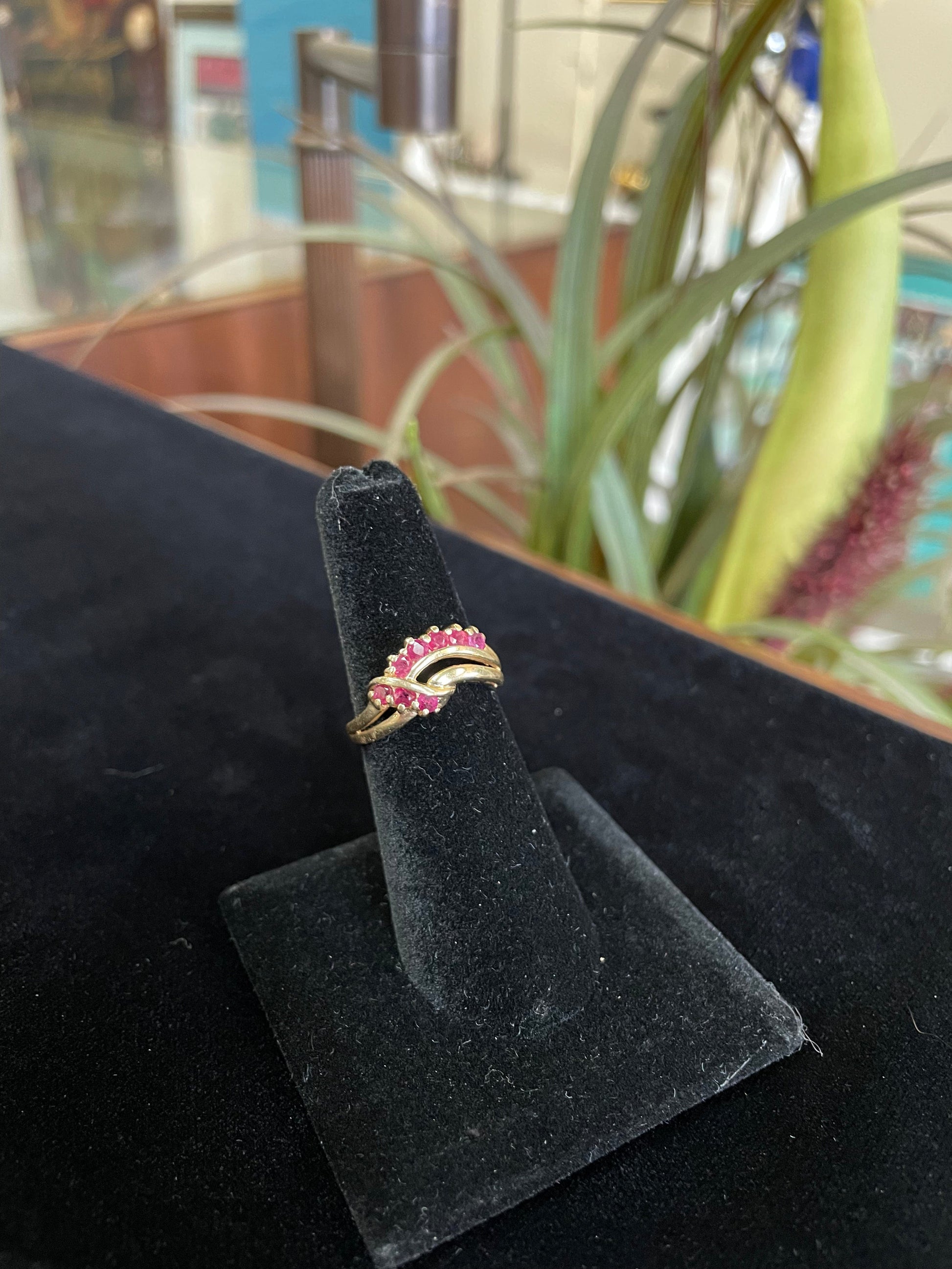 Ruby Weave Yellow Gold Gemstone Ring