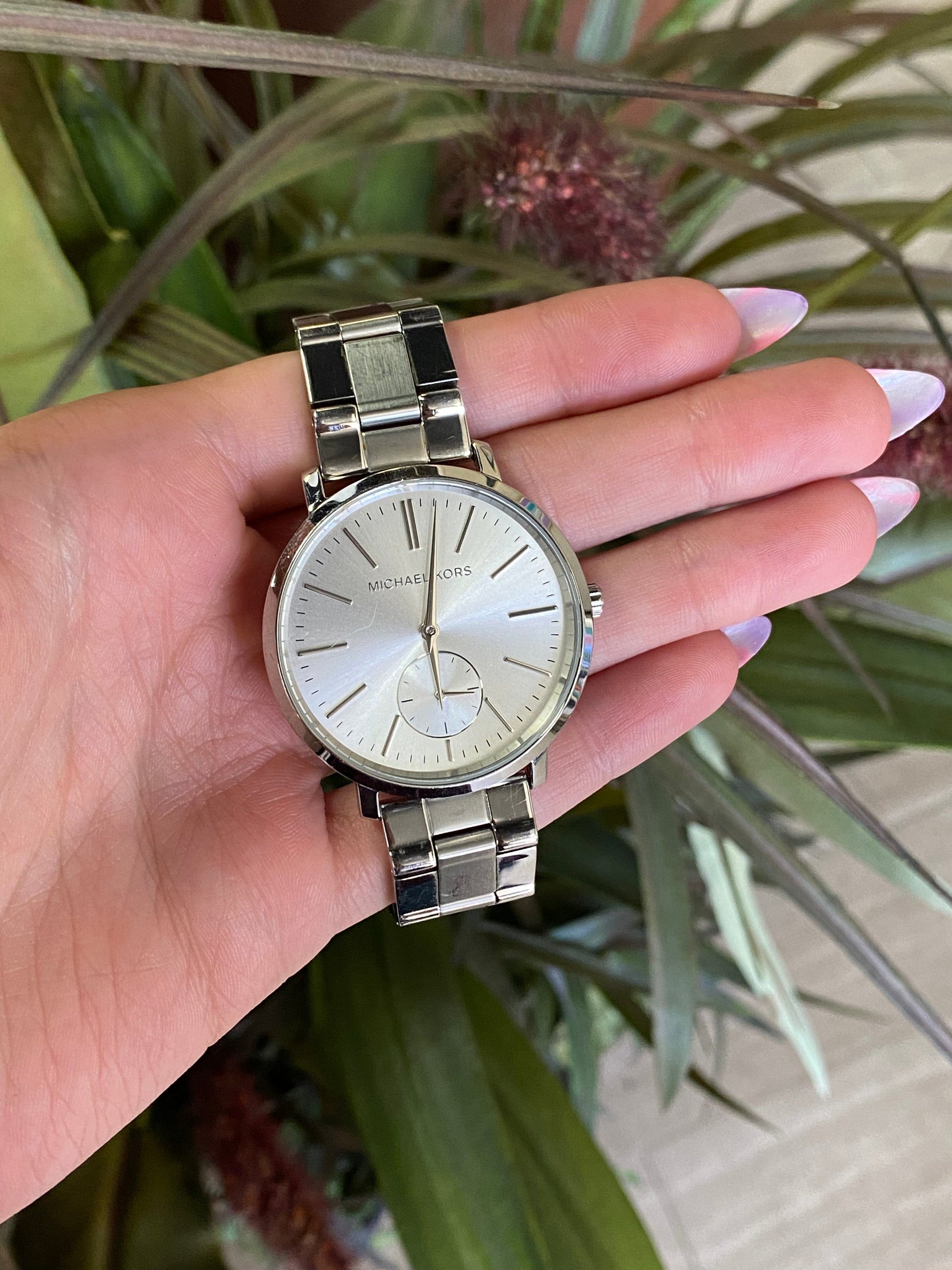Michael kors sales jaryn watch silver