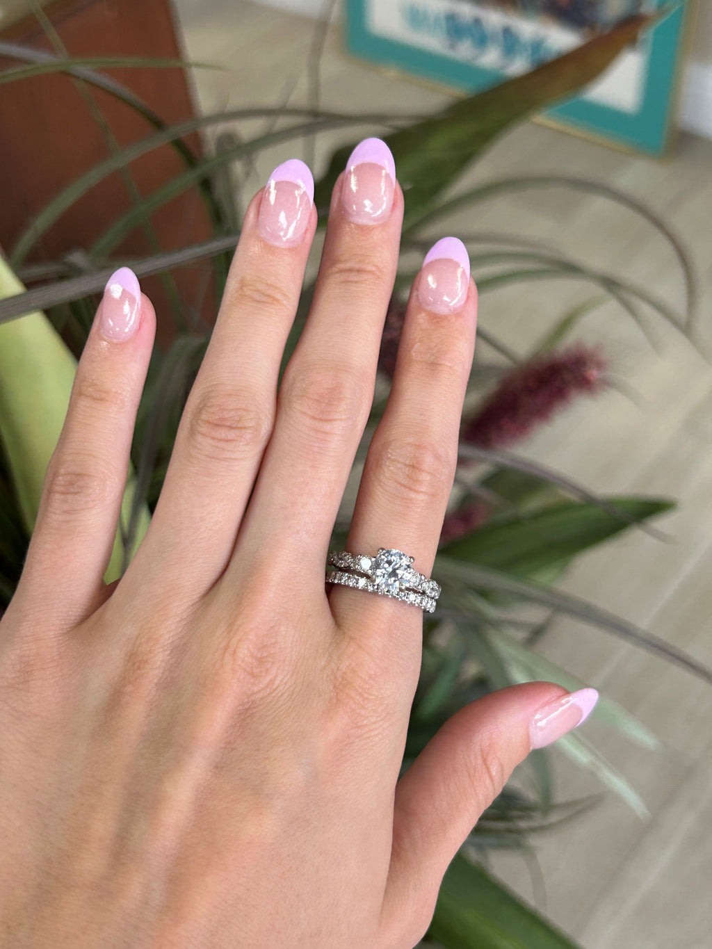 Verragio 18kt Engagement Ring White Gold Synthetic Center Stone