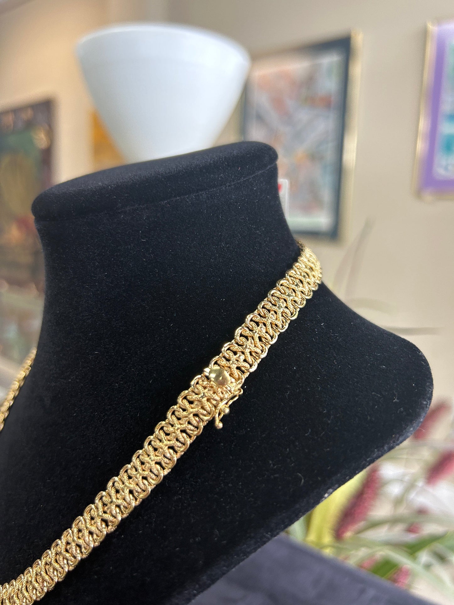 Fancy Link 14kt Yellow Gold Chain 16in