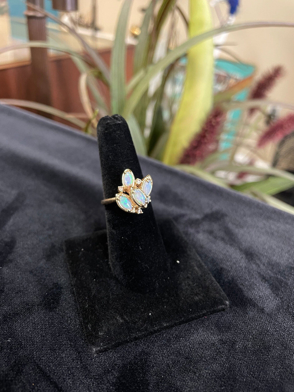 Opal Cluster Women's Gemstone Ring