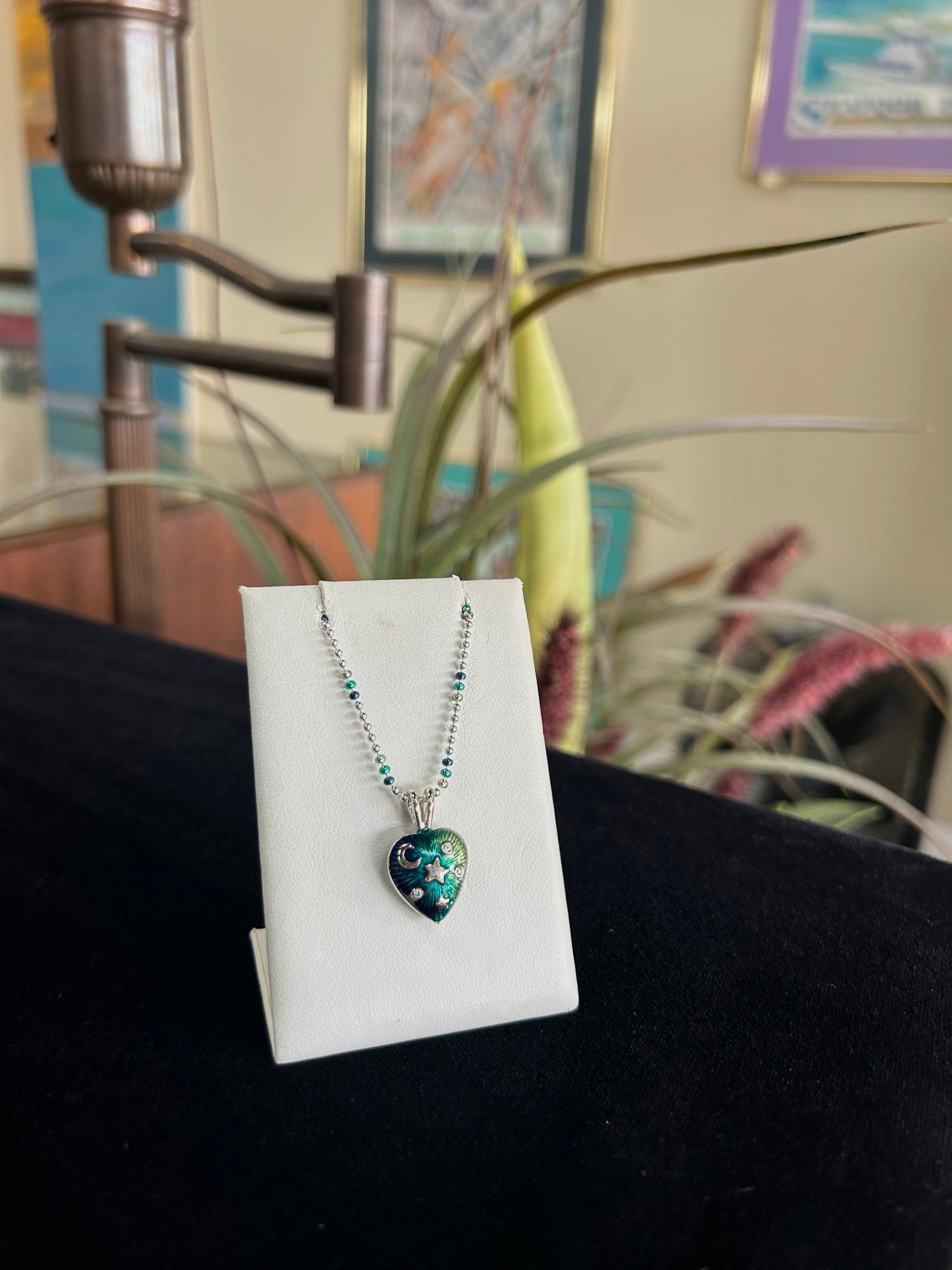 Hidalgo 18K Enamel & Diamond-Accented Heart Pendant Necklace