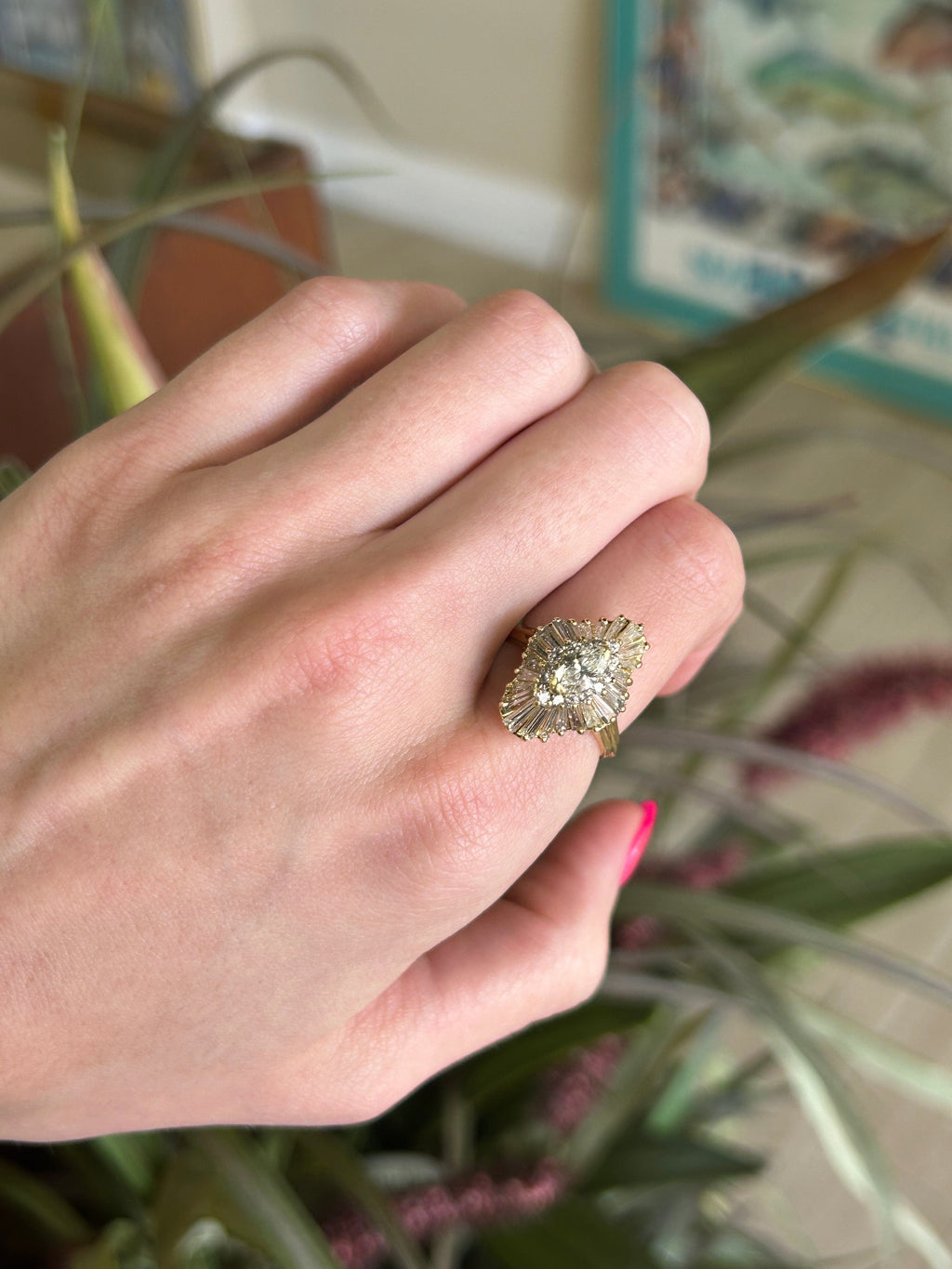 Ballerina Diamond Yellow Gold Ring